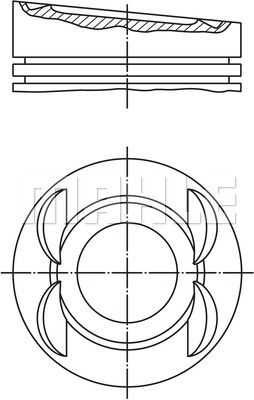 Поршень / 2 / 0280300 MAHLE/KNECHT 028 03 00