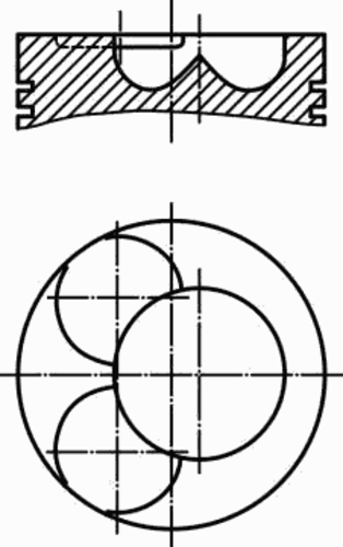 030 58 00 поршень d81x2.5x2x3 std (1-2 цил.) MAHLE/KNECHT 030 58 00