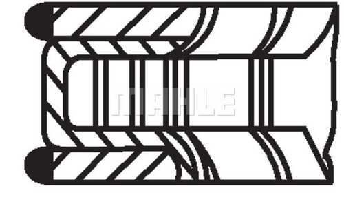 Кольца поршневые MAHLE/KNECHT 081RS001080N0