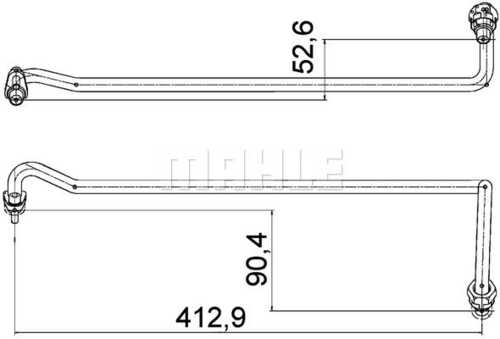 Ahx 4 000p трубка масляного радиатора MAHLE/KNECHT AHX 4 000P