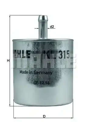 Фильтр топливный MAHLE/KNECHT KL315
