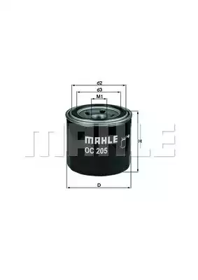 Фильтр масляный MAHLE/KNECHT OC 205