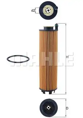 Фильтр масляный MAHLE/KNECHT OX1301D