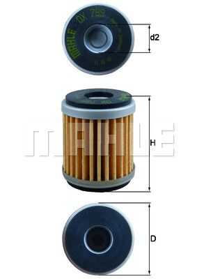 Фильтр масляный для мотоцикла MAHLE/KNECHT OX799