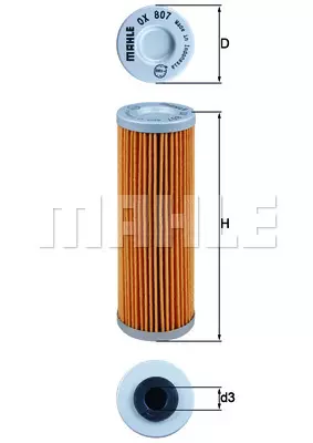 Фильтр масляный MAHLE/KNECHT OX807