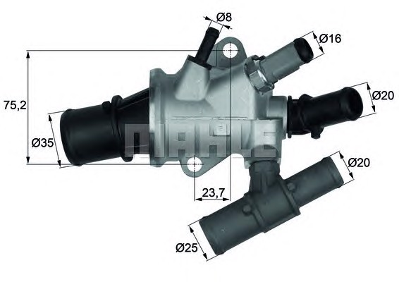 Термостат охлаждающей жидкости MAHLE/KNECHT TI16888