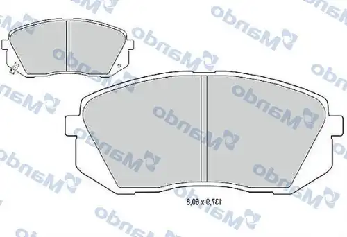 Mbf015235 колодки дисковые задние MANDO MBF015235