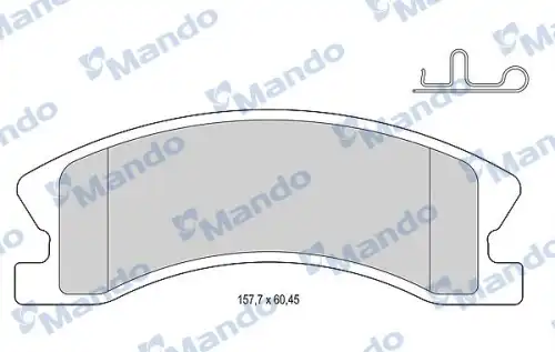 Mbf015578 колодки тормозные jeep grand cherokee (99-04) (2.7) передние (4шт.) mando MANDO MBF015578