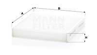 Воздушный фильтр салона mann (рамка) MANN-FILTER CU 22 023