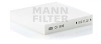 Воздушный фильтр салона mann (без рамки) MANN-FILTER CU 1835