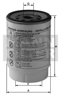 Топливный фильтр MANN-FILTER PL 420/1 X