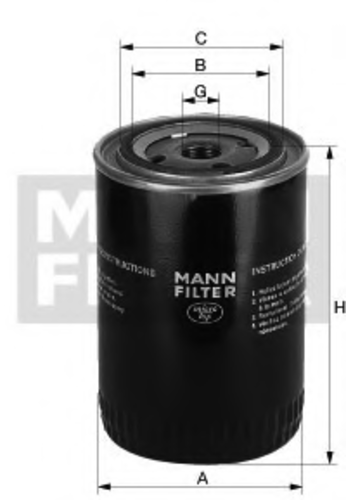 Масляный фильтр MANN-FILTER W 1114/80