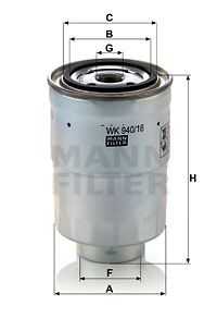 Топливный фильтр mann MANN-FILTER WK 940/16 X