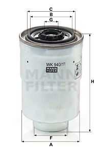 Топливный фильтр MANN-FILTER WK940/11X