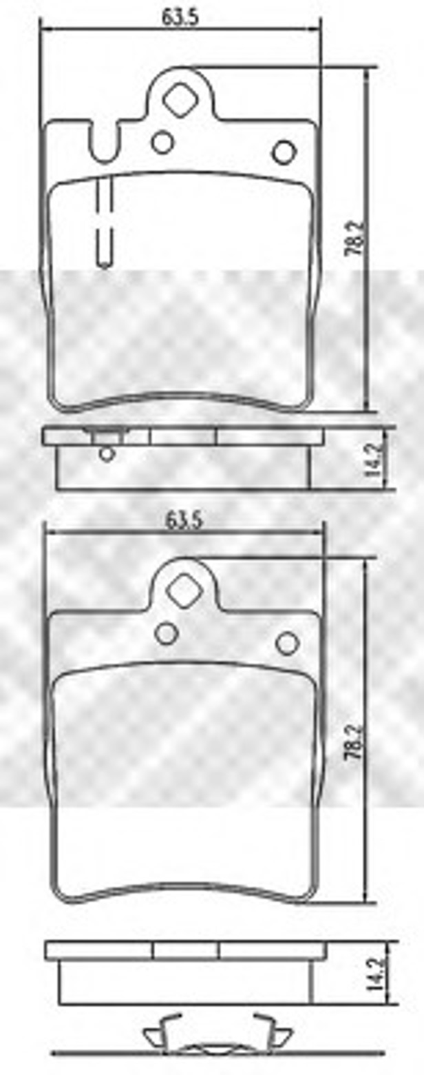 Колодки тормозные дисковые MAPCO 6705