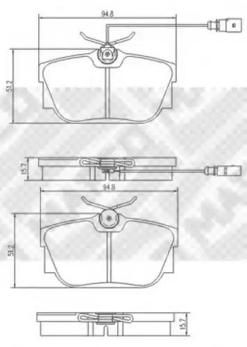 Тормозные колодки MAPCO 6715