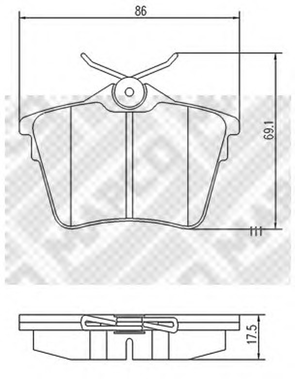 Колодки тормозные дисковые MAPCO 6756