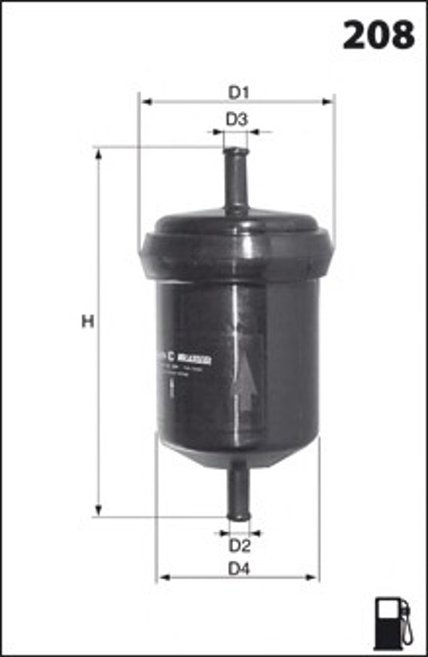 Фильтр топливный MECAFILTER ELE6043