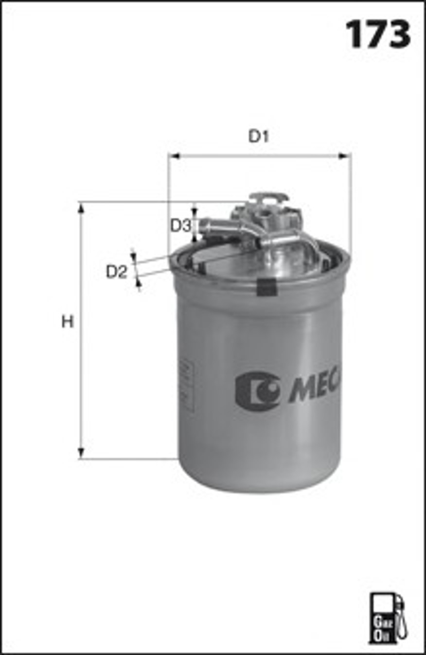 Фильтр топливный MECAFILTER ELG5330