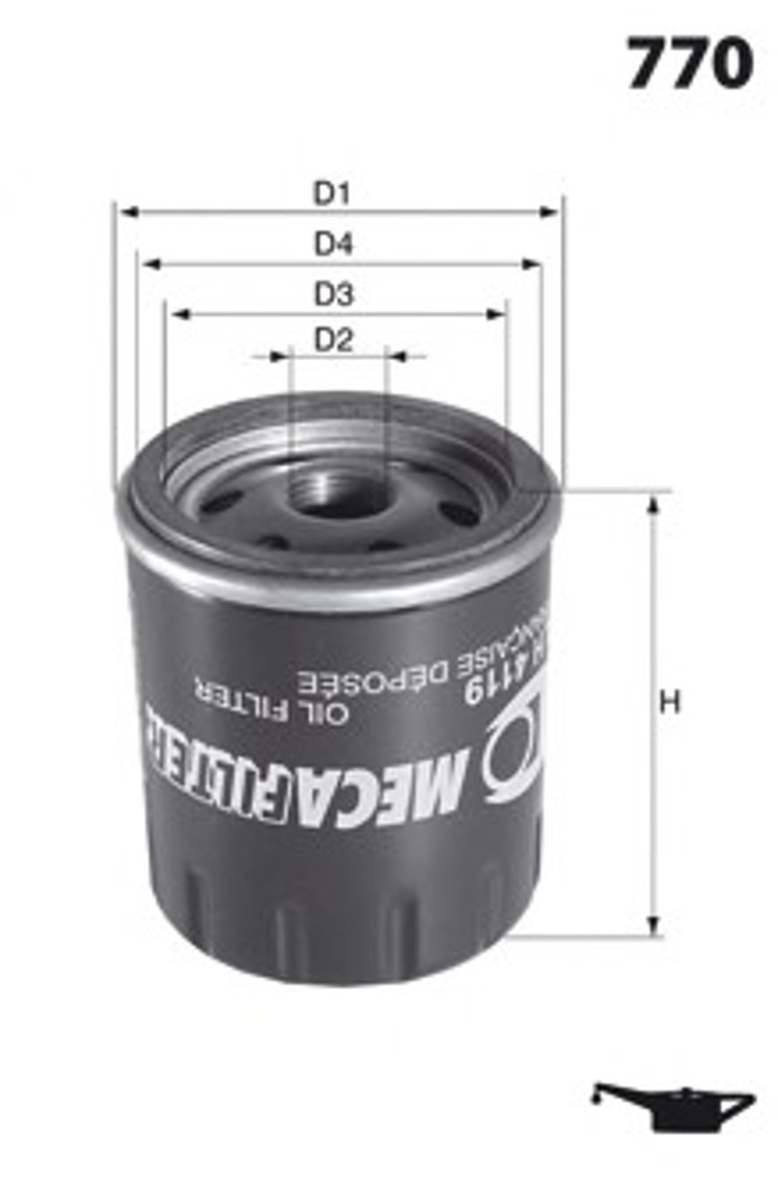 Фильтр масляный MECAFILTER ELH4095