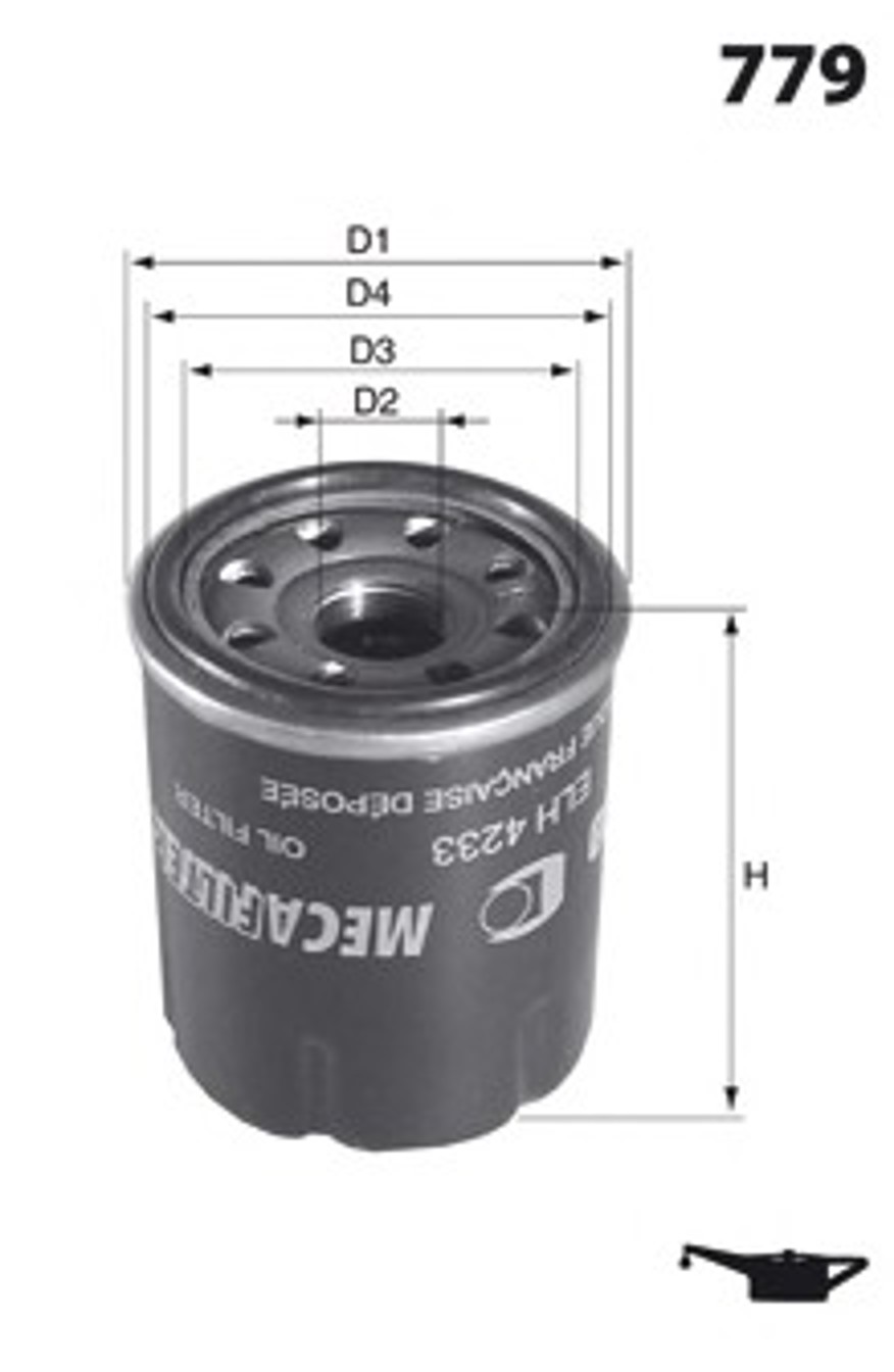 Фильтр масляный MECAFILTER ELH4240