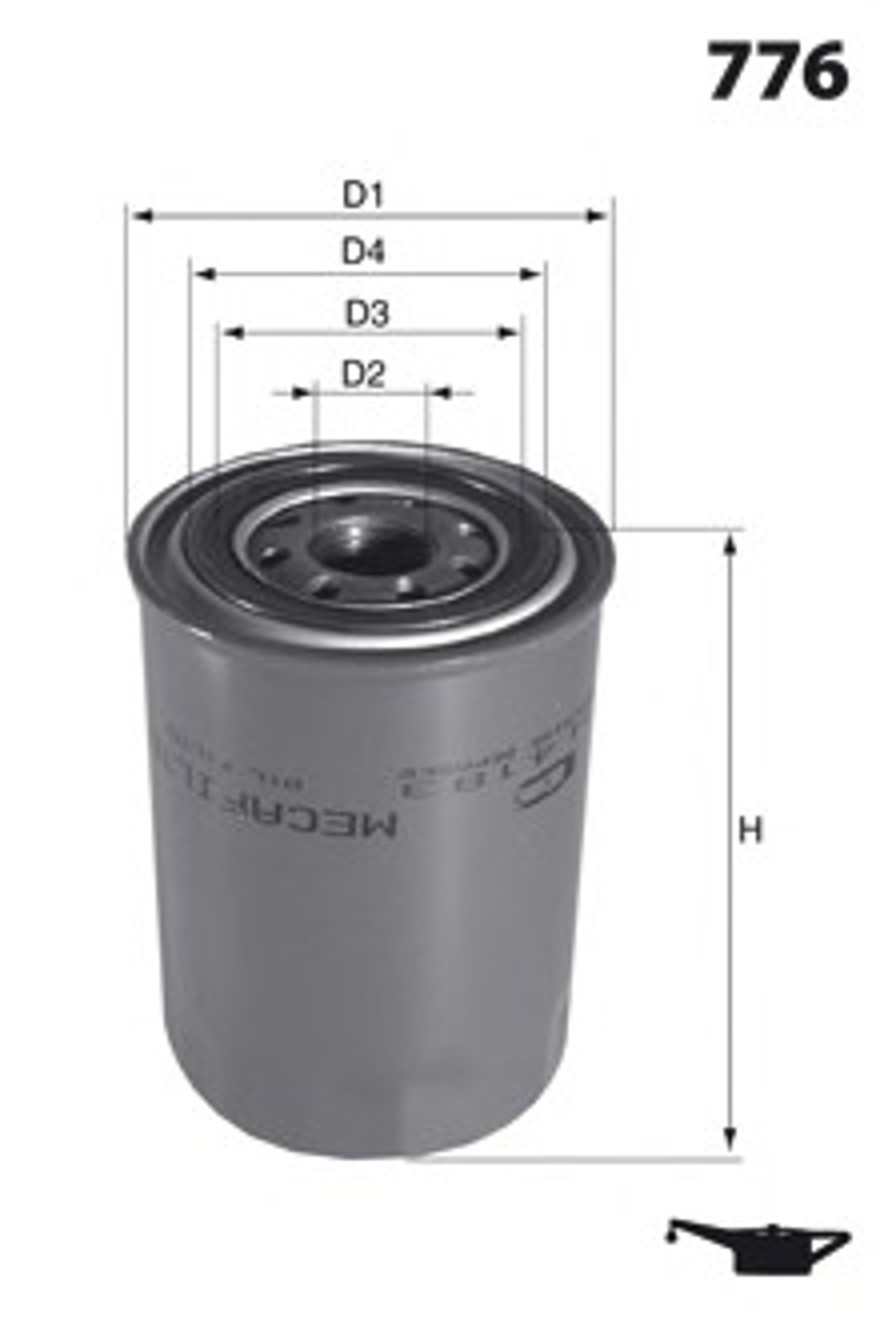 Фильтр масляный MECAFILTER ELH4262