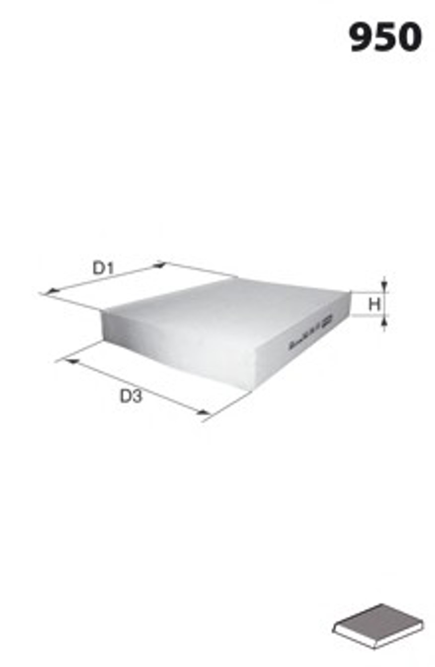 Фильтр салона MECAFILTER JKR7201