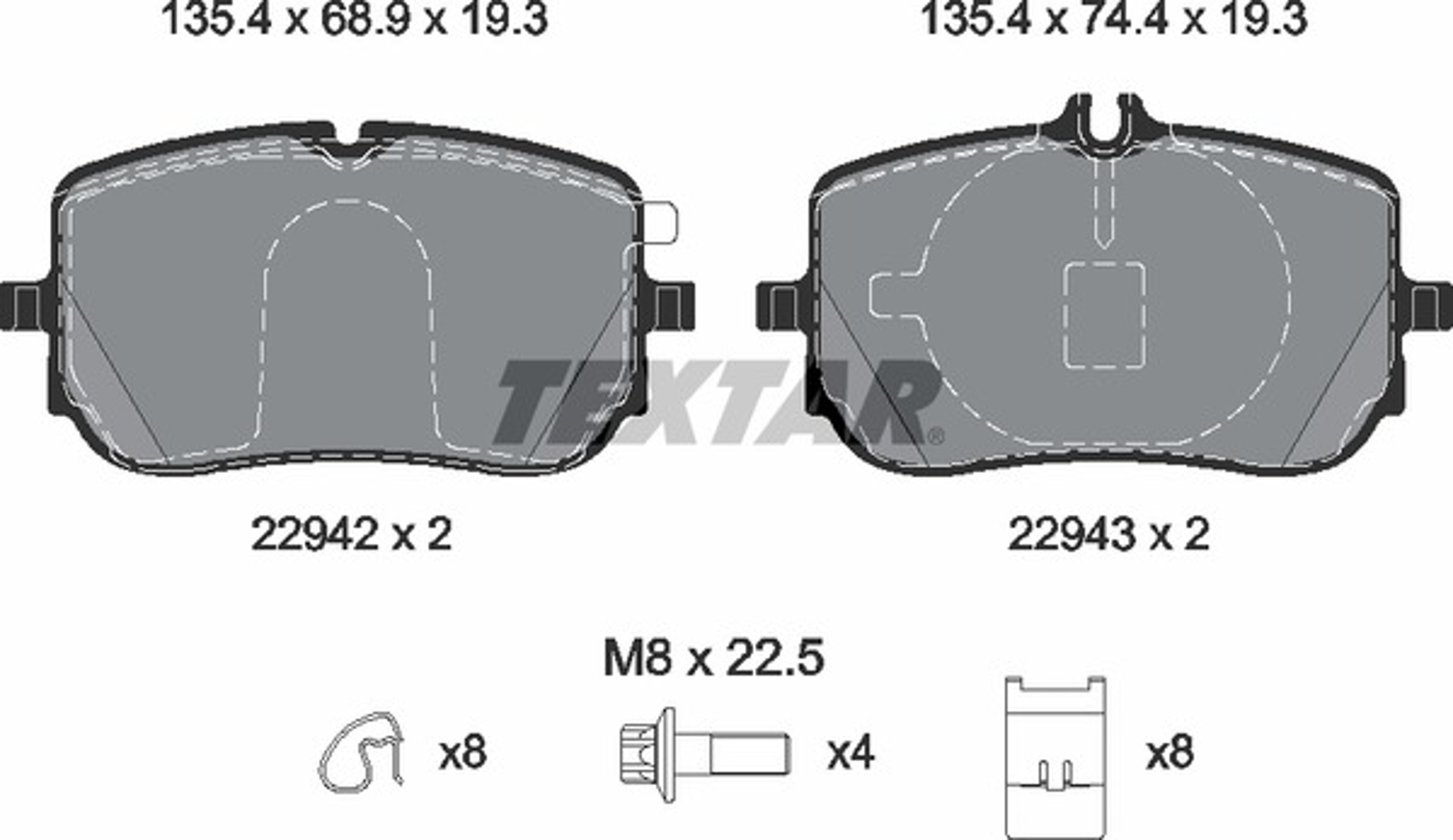 Колодки дисковые передн. TEXTAR 2294201