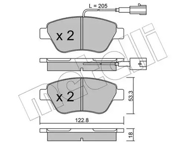 Колодки тормозные дисковые METELLI 22-0321-3