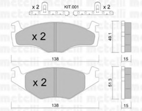 Тормозные колодки METELLI 22-0045-0K