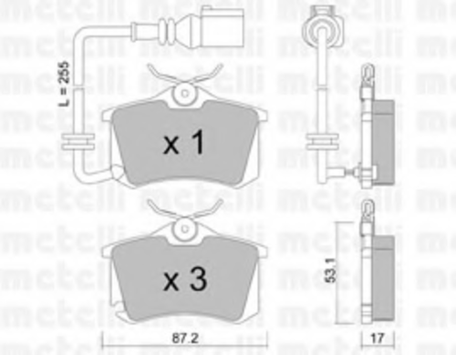 Тормозные колодки METELLI 22-0100-4