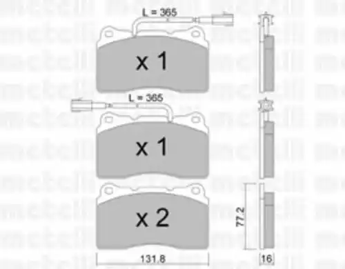 Тормозные колодки METELLI 22-0288-4