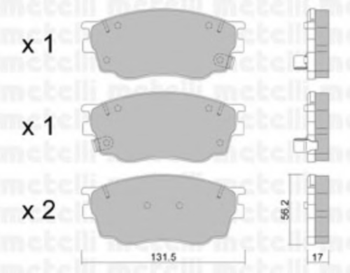 Тормозные колодки METELLI 22-0475-0
