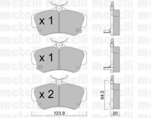 Тормозные колодки METELLI 22-0521-0