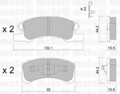 Тормозные колодки METELLI 22-0605-0