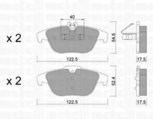 Тормозные колодки METELLI 22-0666-2