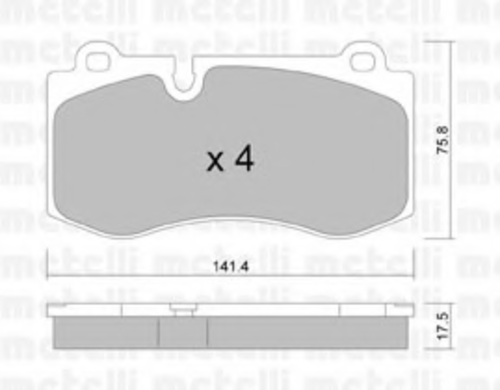 Тормозные колодки METELLI 22-0669-0