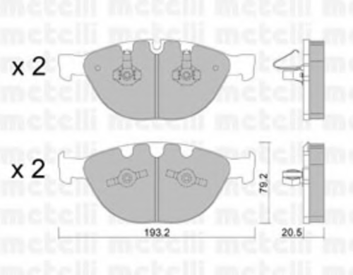Тормозные колодки METELLI 22-0772-0