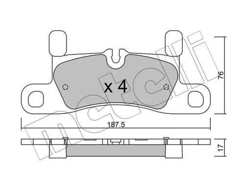 Тормозные колодки METELLI 22-0958-3
