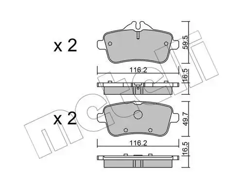 Тормозные колодки METELLI 22-0968-3