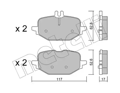 К-т дисков. тормоз. колодок METELLI 22-1359-1