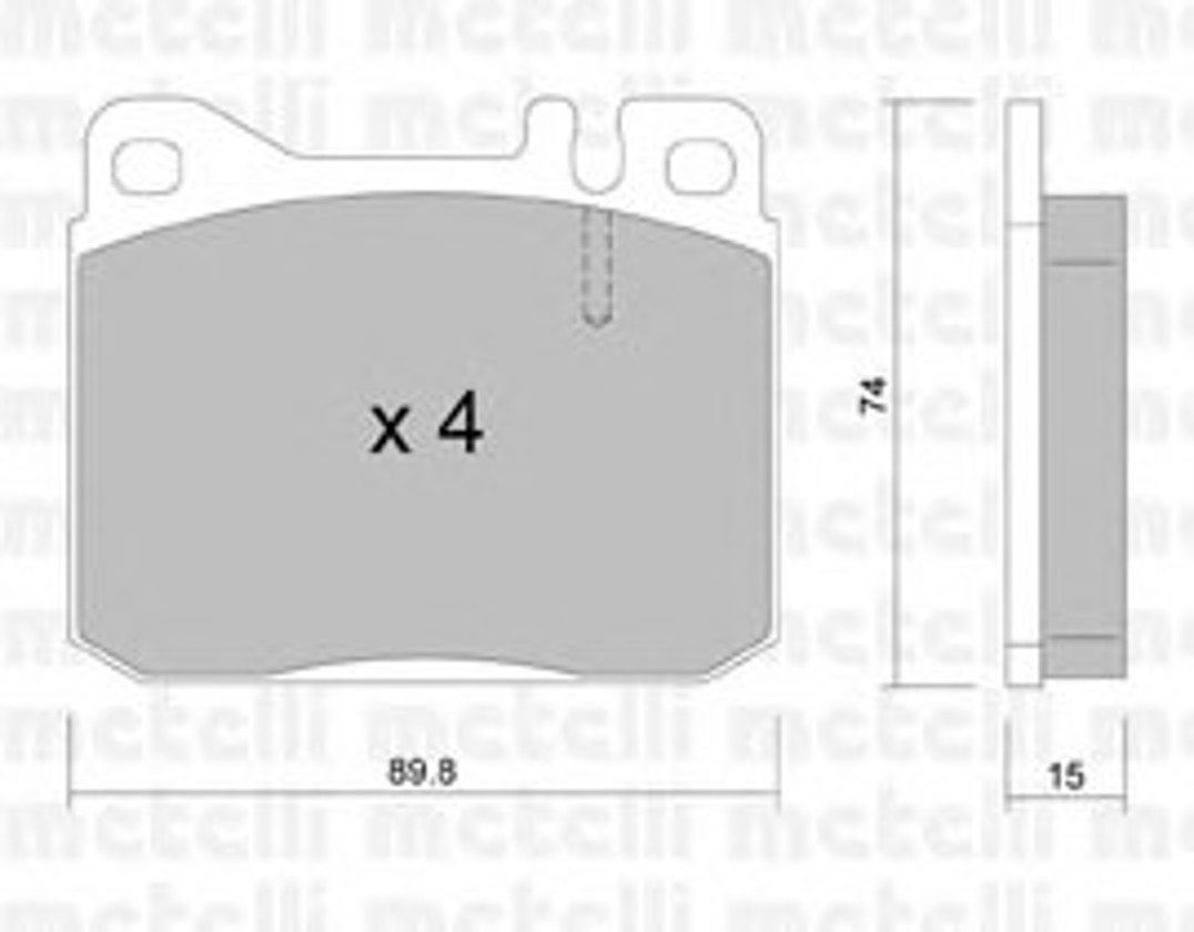 Колодки тормозные дисковые METELLI 22-0011-0