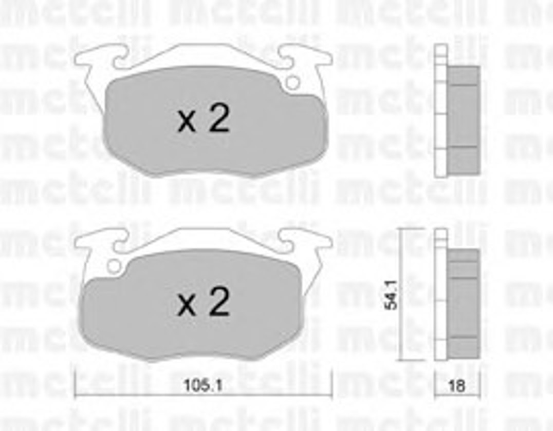 Колодки тормозные дисковые METELLI 22-0037-5