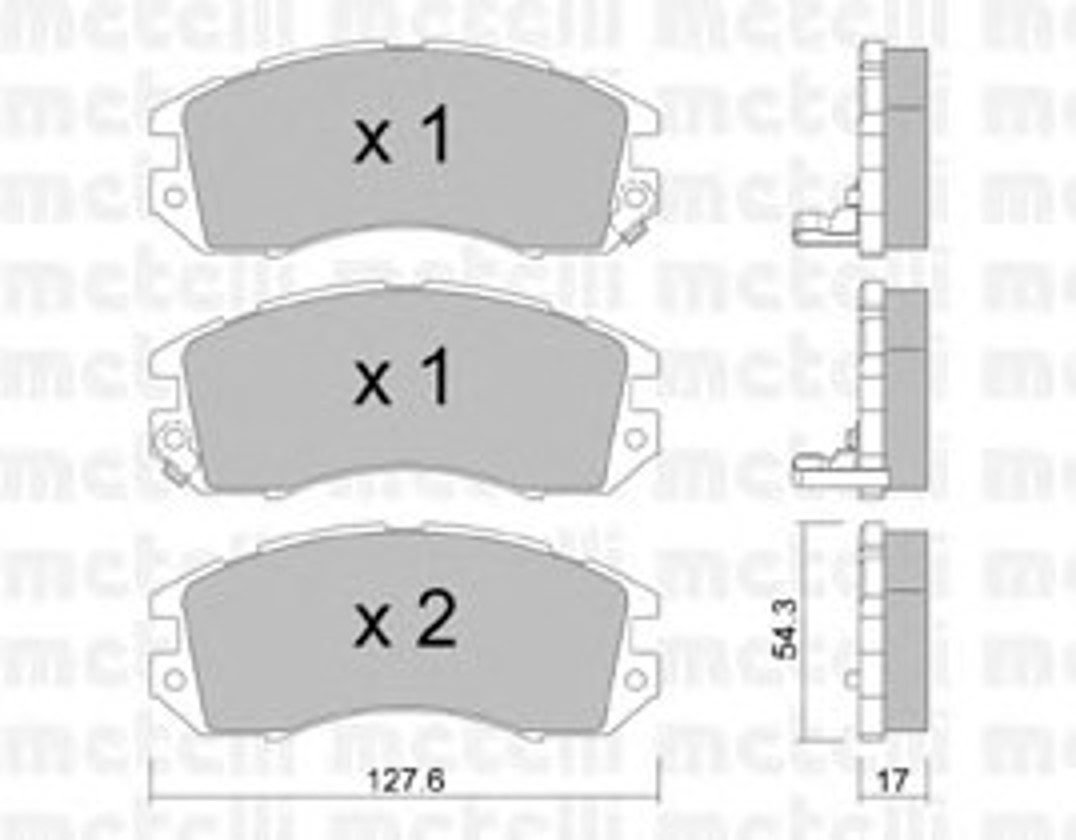 Комплект тормозных колодок дисковый тормоз METELLI 22-0135-0
