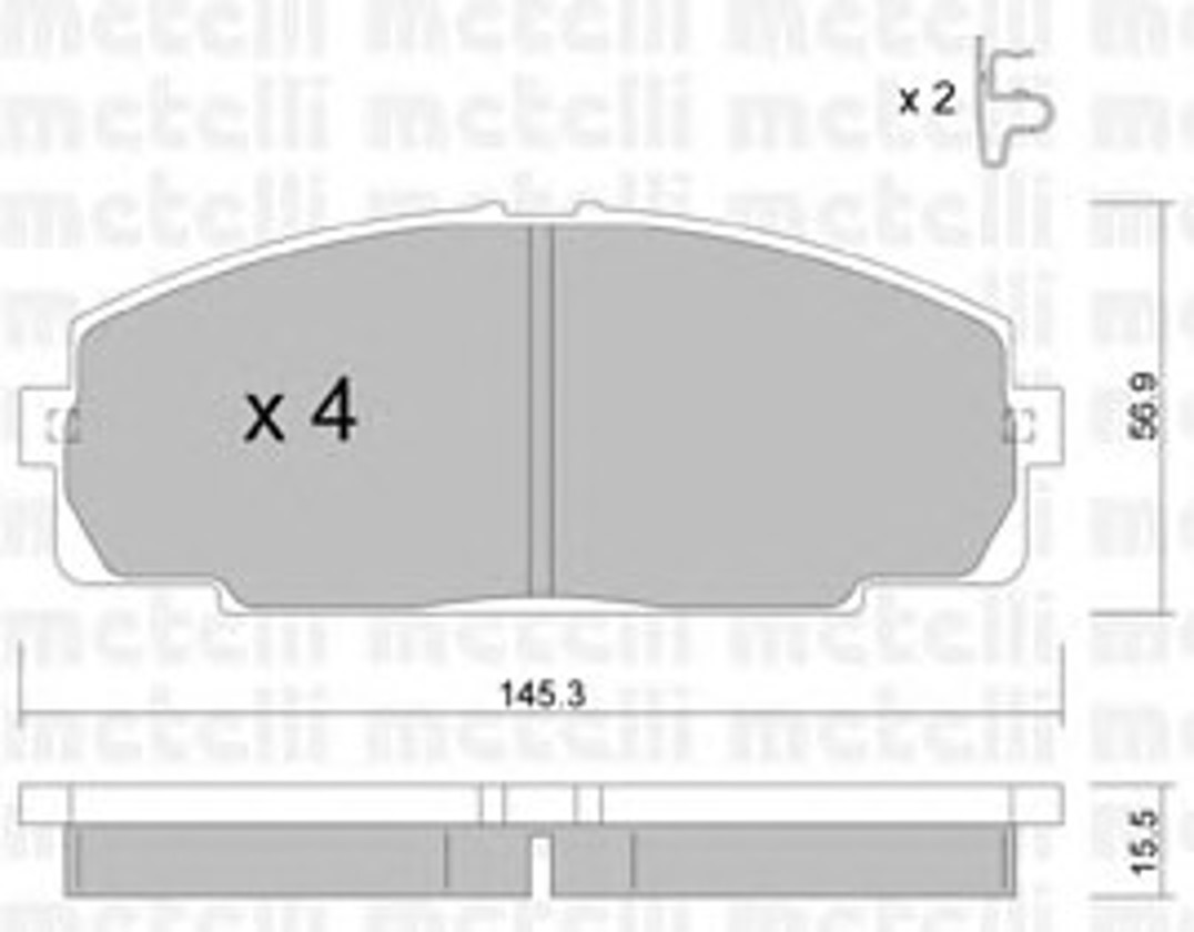 Колодки тормозные дисковые METELLI 22-0434-0