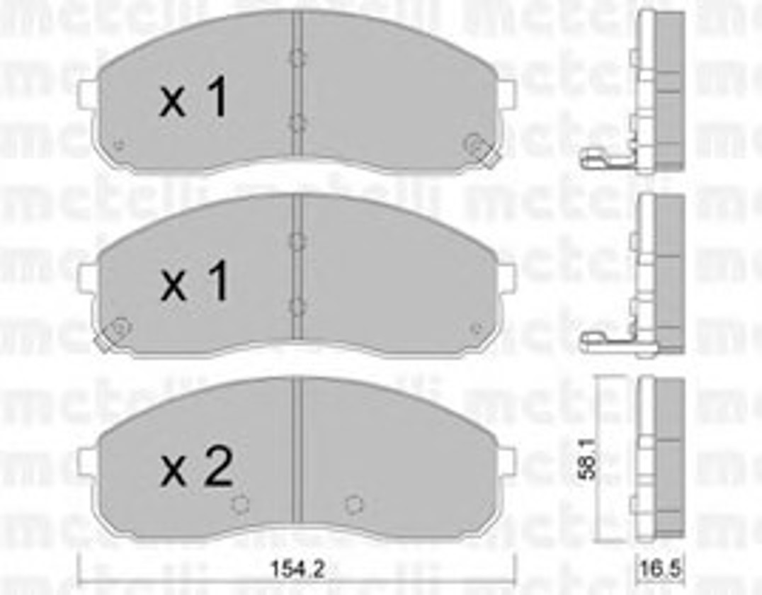 Колодки тормозные дисковые METELLI 22-0631-0