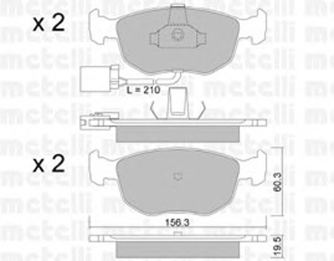 Колодки тормозные дисковые комплект METELLI 22-0656-1
