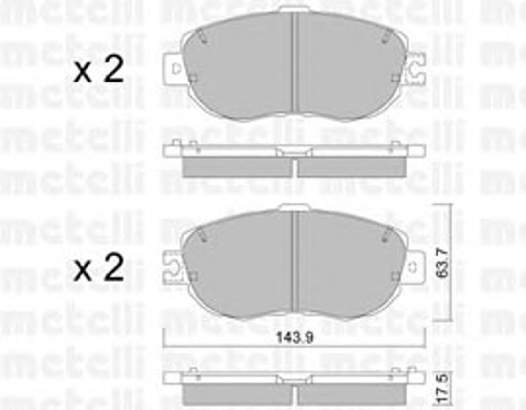 Колодки тормозные дисковые комплект METELLI 22-0756-1
