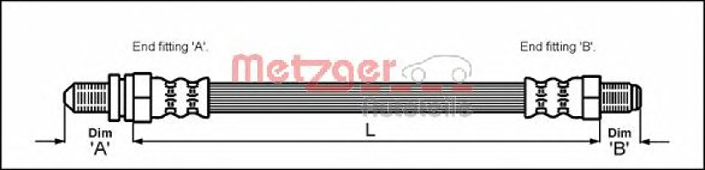 Шланг тормозной METZGER 4112517