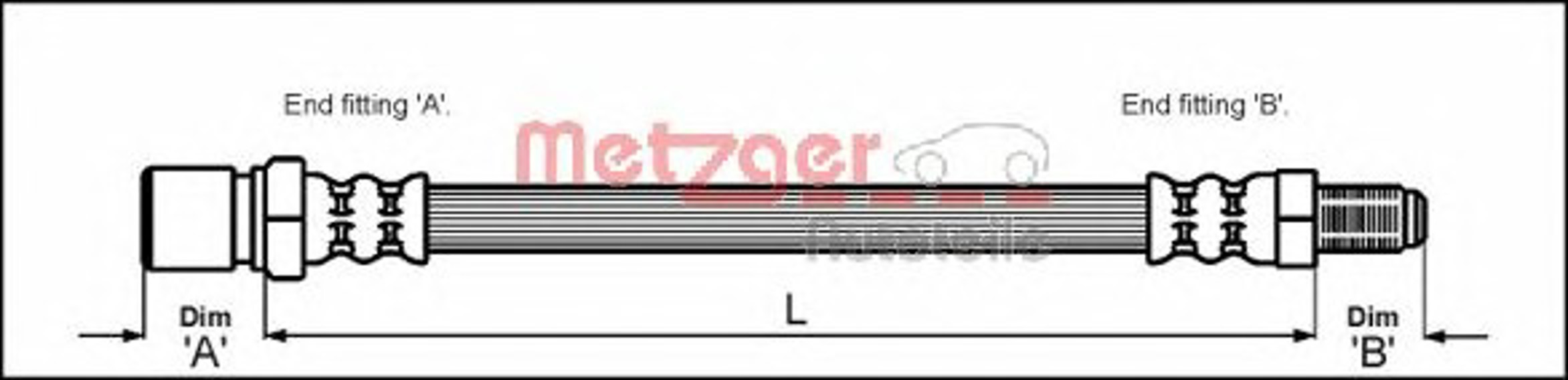 Шланг тормозной METZGER 4112821